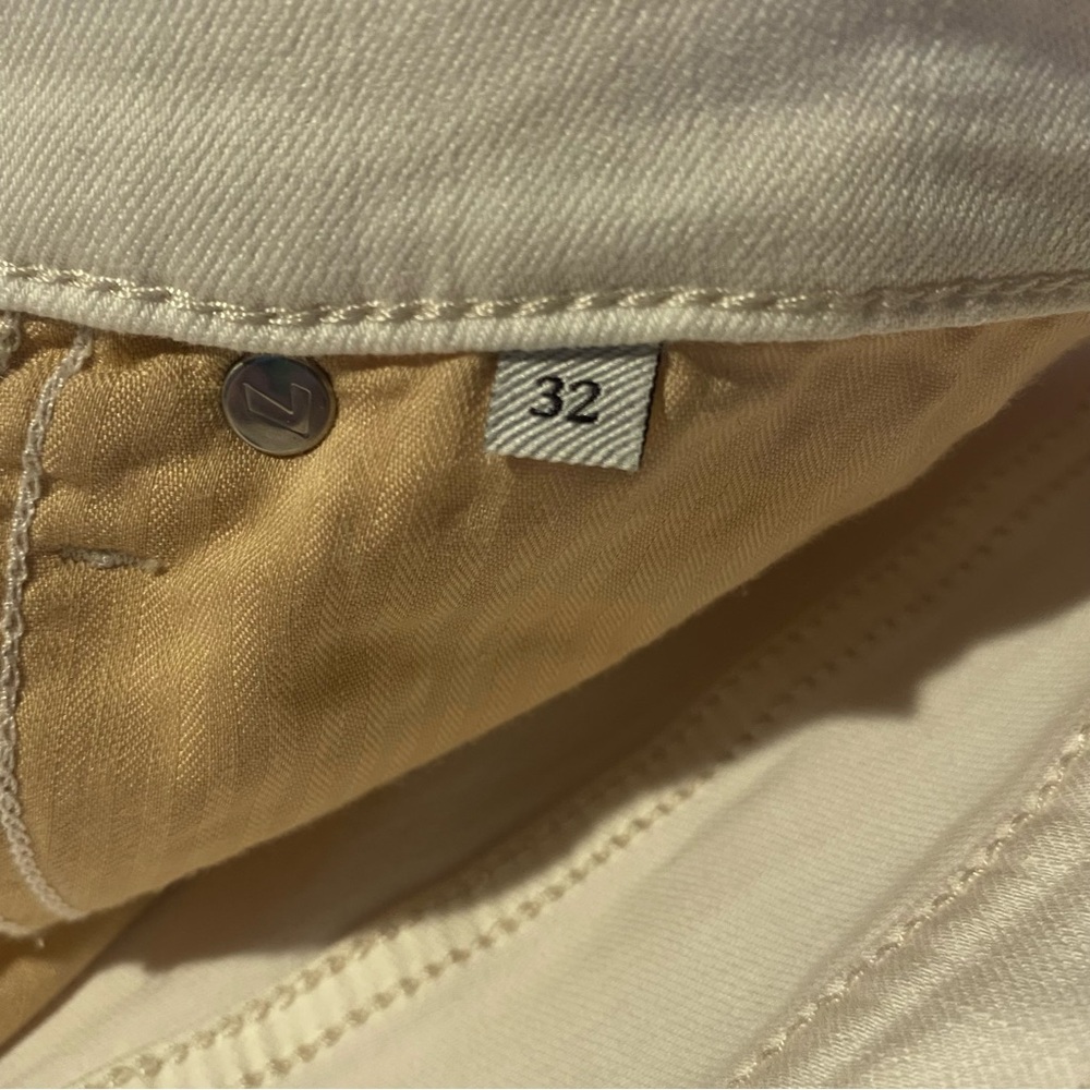 7 For All Mankind High Waist Ankle White Distressed Skinny Jeans Womens Size 32 - Picture 13 of 16